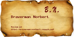 Braverman Norbert névjegykártya